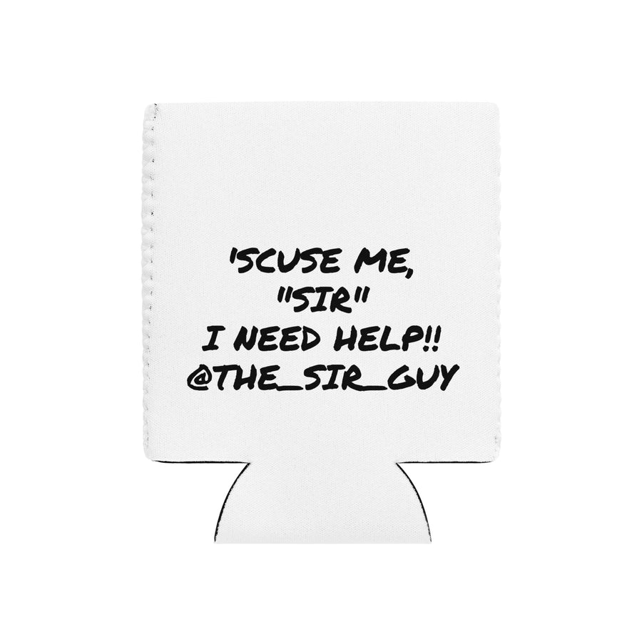 SIR white koozie